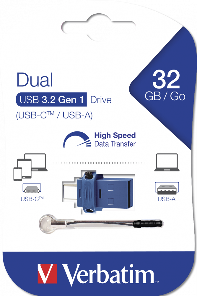 Unidad dual USB USB-C/USB-A de 32 GB