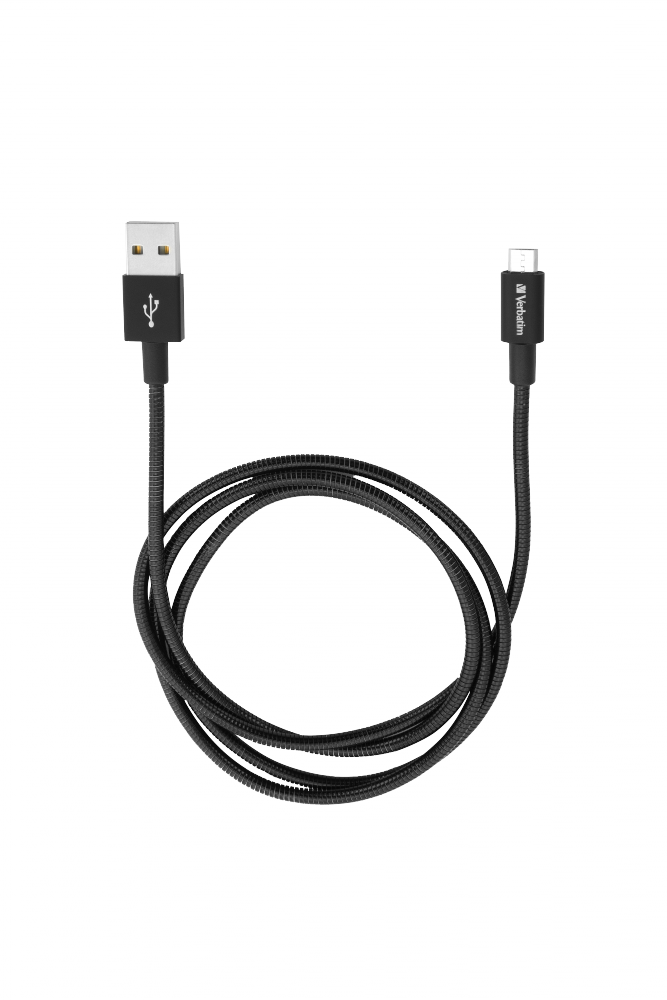 Cable Sync 'n' Charge Micro USB Acero inoxidable color NEGRO