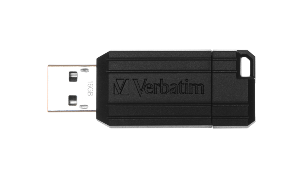 Unidad PinStripe USB de 16 GB Negra